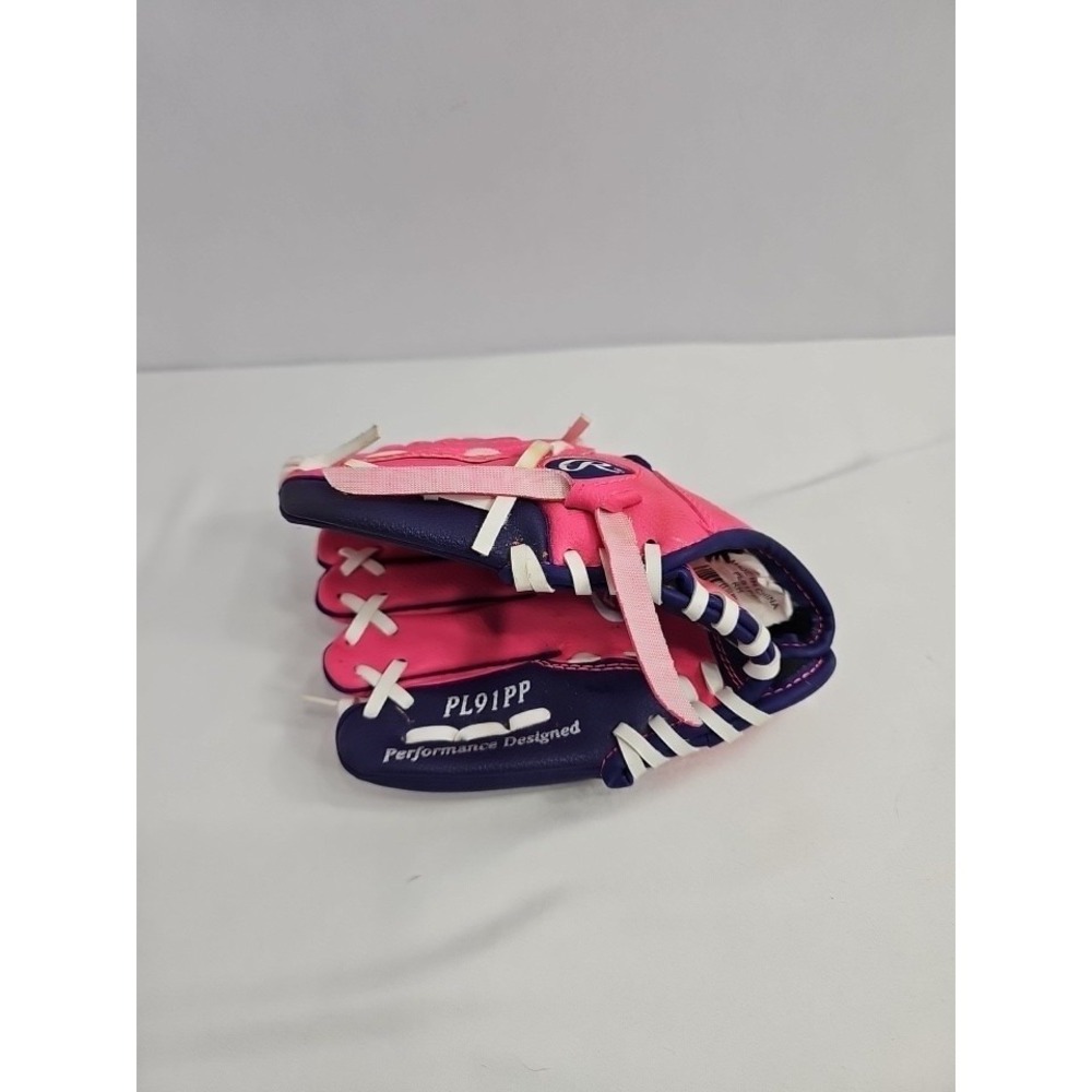 Rawlings PL90PPW‎ Pink & Purple Softball Glove Youth Players Series RHT